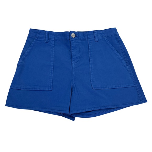 Hudson Pants - HUDSON Utility Short Royal Blue High Rise Cotton Twill Size 28